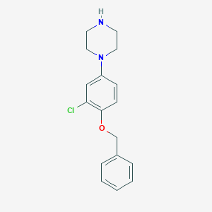 molecular formula C17H19ClN2O B126116 1-(4-Benzyloxy-3-chlorophenyl)piperazine CAS No. 800371-67-9