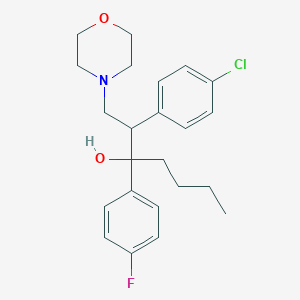 2-(4-Chlorophenyl)-3-(4-fluorophenyl)-1-(4-morpholinyl)-3-heptanol