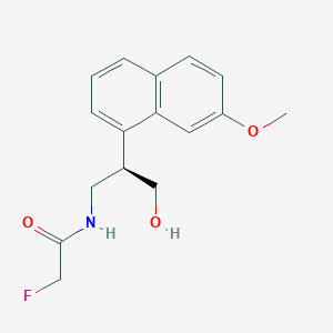 2-fluoro-N-[(2R)-3-hydroxy-2-(7-methoxy-1-naphthyl)propyl]acetamide