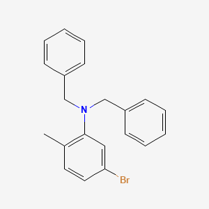 molecular formula C21H20BrN B12611776 N,N-Dibenzyl-5-bromo-2-methylaniline CAS No. 918812-93-8
