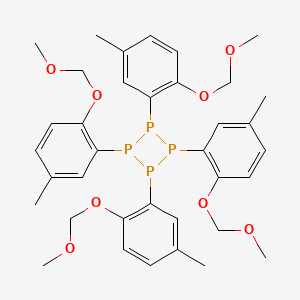 molecular formula C36H44O8P4 B12611826 Tetrakis[2-(methoxymethoxy)-5-methylphenyl]tetraphosphetane CAS No. 877128-32-0