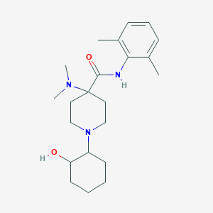4-(dimethylamino)-N-(2,6-dimethylphenyl)-1-(2-hydroxycyclohexyl)piperidine-4-carboxamide
