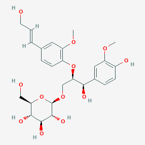 (2R,3R,4S,5S,6R)-2-[(2R,3R)-3-hydroxy-3-(4-hydroxy-3-methoxyphenyl)-2-[4-[(E)-3-hydroxyprop-1-enyl]-2-methoxyphenoxy]propoxy]-6-(hydroxymethyl)oxane-3,4,5-triol