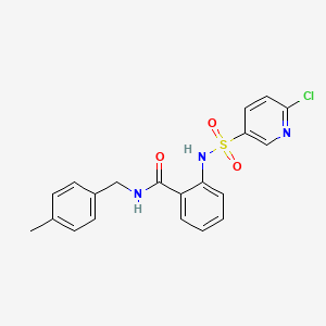 2-[(6-chloro-3-pyridinyl)sulfonylamino]-N-[(4-methylphenyl)methyl]benzamide