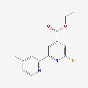 molecular formula C14H13BrN2O2 B12612298 Ethyl 6-bromo-4'-methyl-2,2'-bipyridine-4-carboxylate CAS No. 913719-99-0