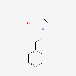 molecular formula C12H15NO B12612374 3-Methyl-1-(2-phenylethyl)azetidin-2-one CAS No. 883899-11-4