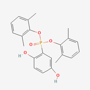 molecular formula C22H23O5P B12612382 Bis(2,6-dimethylphenyl) (2,5-dihydroxyphenyl)phosphonate CAS No. 880871-31-8