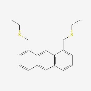 molecular formula C20H22S2 B12612416 1,8-Bis[(ethylsulfanyl)methyl]anthracene CAS No. 919999-38-5