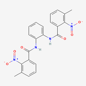 molecular formula C22H18N4O6 B12612486 N,N'-(1,2-Phenylene)bis(3-methyl-2-nitrobenzamide) CAS No. 918152-78-0