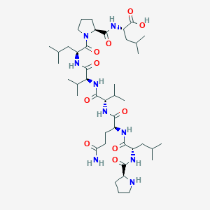 molecular formula C43H75N9O10 B12612494 L-Prolyl-L-leucyl-L-glutaminyl-L-valyl-L-valyl-L-leucyl-L-prolyl-L-leucine CAS No. 918528-89-9