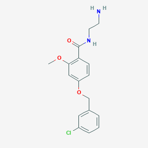 molecular formula C17H19ClN2O3 B12612514 N-(2-Aminoethyl)-4-[(3-chlorophenyl)methoxy]-2-methoxybenzamide CAS No. 919772-41-1