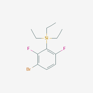 molecular formula C12H17BrF2Si B12612537 Silane, (3-bromo-2,6-difluorophenyl)triethyl- CAS No. 651027-03-1