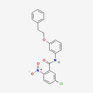 molecular formula C21H17ClN2O4 B12612550 5-Chloro-2-nitro-N-[3-(2-phenylethoxy)phenyl]benzamide CAS No. 648924-85-0