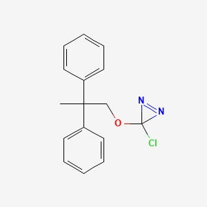 molecular formula C16H15ClN2O B12612560 3-Chloro-3-(2,2-diphenylpropoxy)-3H-diazirene CAS No. 918903-40-9