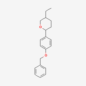 molecular formula C20H24O2 B12612561 2-[4-(Benzyloxy)phenyl]-5-ethyloxane CAS No. 879544-20-4