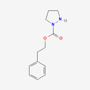 molecular formula C12H16N2O2 B12612597 2-Phenylethyl pyrazolidine-1-carboxylate CAS No. 648958-31-0