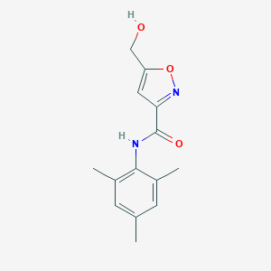 molecular formula C14H18N2O3 B126126 5-(Hydroxymethyl)-N-(2,4,6-trimethylphenyl)-3-isoxazolecarboxamide CAS No. 145440-90-0