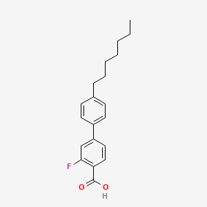 molecular formula C20H23FO2 B12612694 3-Fluoro-4'-heptyl[1,1'-biphenyl]-4-carboxylic acid CAS No. 920269-78-9