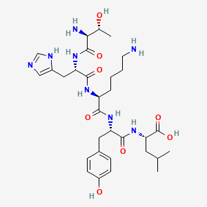 molecular formula C31H48N8O8 B12612698 L-Threonyl-L-histidyl-L-lysyl-L-tyrosyl-L-leucine CAS No. 918528-90-2