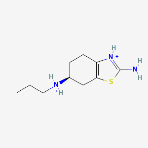molecular formula C10H19N3S+2 B1261271 Pramipexole(2+) 