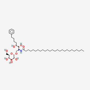 molecular formula C46H83NO9 B1261281 N-[(1S,2S,3R)-1-[(alpha-D-galactopyranosyloxy)methyl]-2,3-dihydroxy-7-phenyloctyl]hexacosanamide 