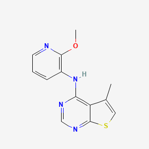 molecular formula C13H12N4OS B12612828 N-(2-Methoxypyridin-3-yl)-5-methylthieno[2,3-d]pyrimidin-4-amine CAS No. 917907-17-6