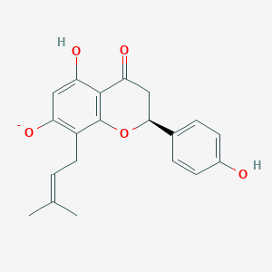 molecular formula C20H19O5- B1261286 sophoraflavanone B(1-) 