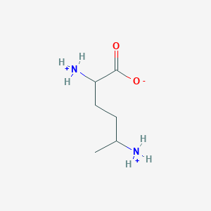 molecular formula C6H15N2O2+ B1261287 2,5-Diammoniohexanoate 