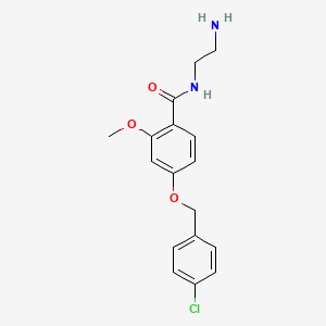 molecular formula C17H19ClN2O3 B12612898 N-(2-Aminoethyl)-4-[(4-chlorophenyl)methoxy]-2-methoxybenzamide CAS No. 919772-42-2