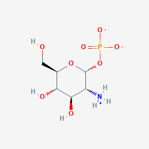 molecular formula C6H13NO8P- B1261294 2-ammonio-2-deoxy-1-O-phosphonato-alpha-D-glucopyranose 