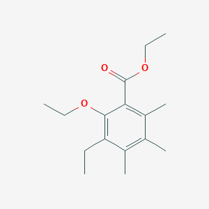 molecular formula C16H24O3 B12612973 Ethyl 2-ethoxy-3-ethyl-4,5,6-trimethylbenzoate CAS No. 917592-83-7