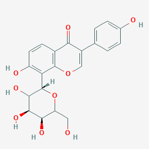 molecular formula C21H20O9 B1261302 7-hydroxy-3-(4-hydroxyphenyl)-8-[(2S,4S,5S)-3,4,5-trihydroxy-6-(hydroxymethyl)oxan-2-yl]chromen-4-one 