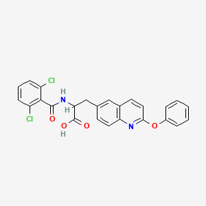 molecular formula C25H18Cl2N2O4 B1261307 N-(2,6-dichlorobenzoyl)-3-(2-phenoxy-6-quinolyl)alanine 