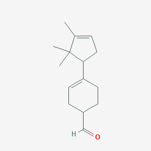 molecular formula C15H22O B1261308 4-(2,2,3-Trimethylcyclopent-3-enyl)cyclohex-3-enecarbaldehyde 
