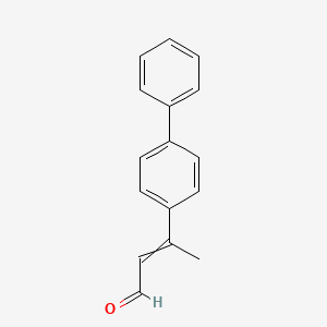 molecular formula C16H14O B12613118 3-([1,1'-Biphenyl]-4-yl)but-2-enal CAS No. 919301-82-9