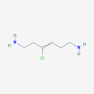 molecular formula C6H13ClN2 B12613143 3-Chlorohex-3-ene-1,6-diamine CAS No. 918872-01-2