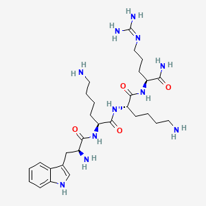 molecular formula C29H49N11O4 B12613216 L-Tryptophyl-L-lysyl-L-lysyl-N~5~-(diaminomethylidene)-L-ornithinamide CAS No. 918889-40-4