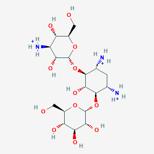 molecular formula C18H38N3O12+3 B1261322 kanamycin X(3+) 