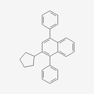 molecular formula C27H24 B12613221 2-Cyclopentyl-1,4-diphenylnaphthalene CAS No. 919341-86-9