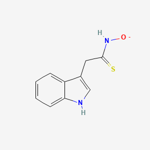 molecular formula C10H9N2OS- B1261323 (E)-2-(1H-吲哚-3-基)-1-硫代乙酰氢肟酸盐 