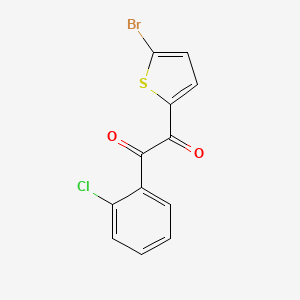 molecular formula C12H6BrClO2S B12613303 1-(5-Bromothiophen-2-yl)-2-(2-chlorophenyl)ethane-1,2-dione CAS No. 918350-09-1