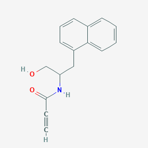 molecular formula C16H15NO2 B12613344 N-[1-Hydroxy-3-(naphthalen-1-yl)propan-2-yl]prop-2-ynamide CAS No. 919363-75-0