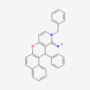 molecular formula C29H22N2O B1261346 15-Benzyl-18-phenyl-11-oxa-15-azatetracyclo[8.8.0.02,7.012,17]octadeca-1(10),2,4,6,8,12(17),13-heptaen-16-imine 