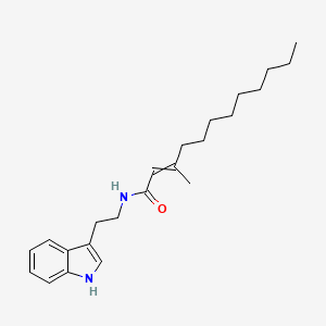 molecular formula C23H34N2O B12613469 N-[2-(1H-Indol-3-yl)ethyl]-3-methyldodec-2-enamide CAS No. 881417-85-2