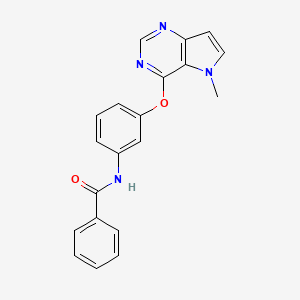 molecular formula C20H16N4O2 B12613495 N-{3-[(5-methyl-5H-pyrrolo[3,2-d]pyrimidin-4-yl)oxy]phenyl}benzamide CAS No. 919280-32-3