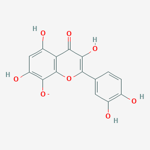 molecular formula C15H9O8- B1261350 3,3',4',5,7,8-Hexahydroxyflavone 