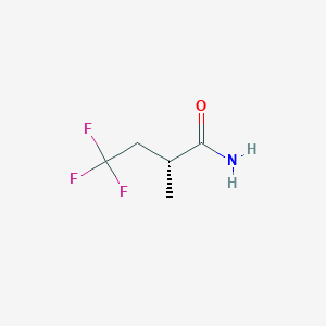 molecular formula C5H8F3NO B12613500 (2R)-4,4,4-trifluoro-2-methylbutanamide CAS No. 917918-99-1