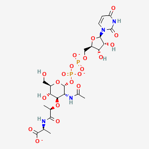 molecular formula C23H33N4O20P2-3 B1261352 UDP-N-乙酰-α-D-胞壁酸-L-丙氨酸(3-) 