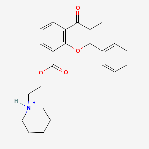 molecular formula C24H26NO4+ B1261353 Flavoxate(1+) 
