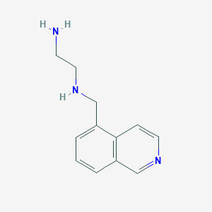 molecular formula C12H15N3 B1261354 N'-(5-异喹啉基甲基)乙烷-1,2-二胺 